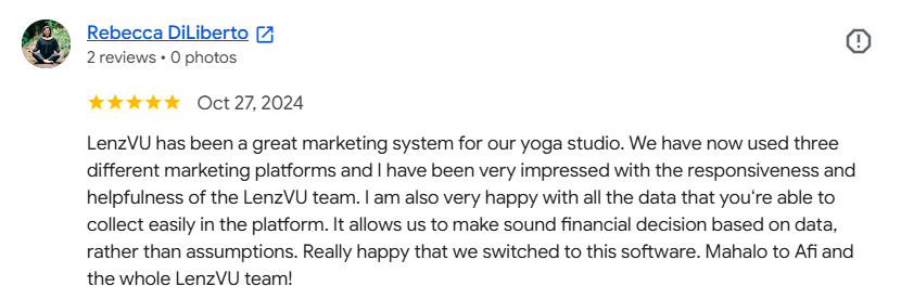LenzVU client review 9