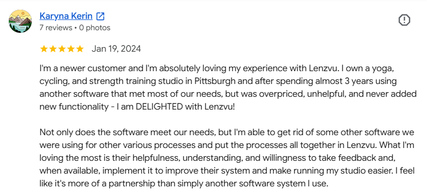 LenzVU client review 12
