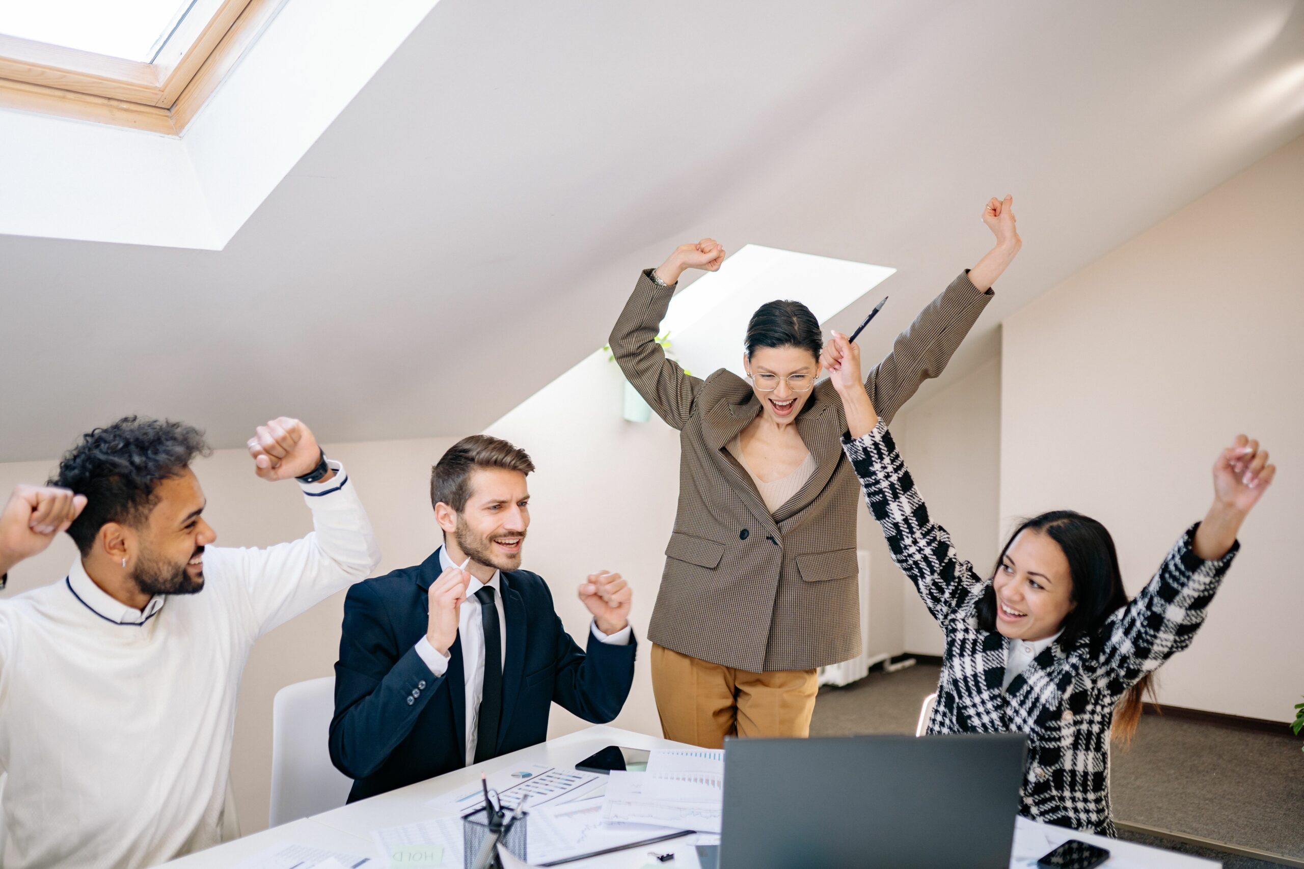A growing business team