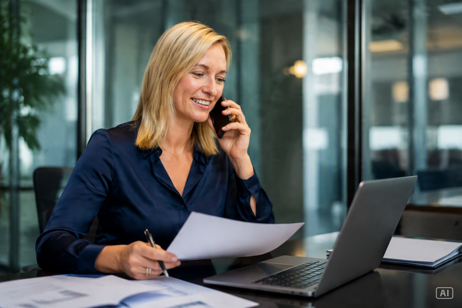 Business owner reviewing a guided setup step